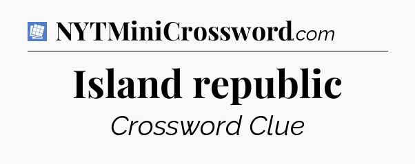 Island republic Puzzle Page Crossword Clue