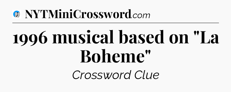 1996 musical based on 