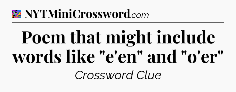 Poem that might include words like 