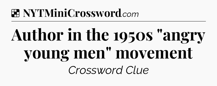 Solution: Author in the 1950s 