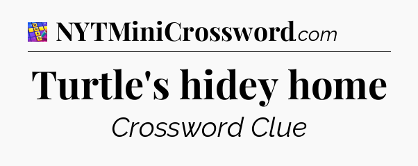 Turtle's hidey home Codycross