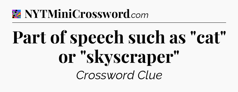 Part of speech such as 