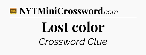 Lost color - Eugene Sheffer Crossword