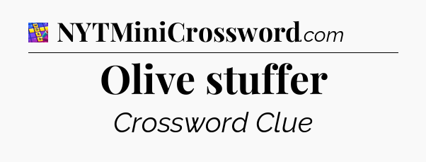 Olive stuffer Codycross