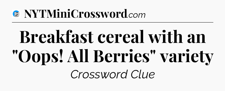 Breakfast cereal with an 