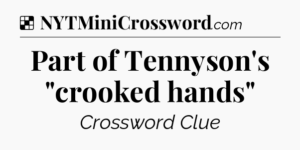 Solution: Part of Tennyson's 