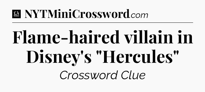 Flame-haired villain in Disney's 