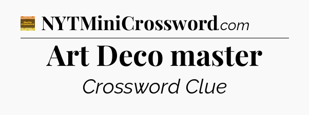 Art Deco master - Eugene Sheffer Crossword