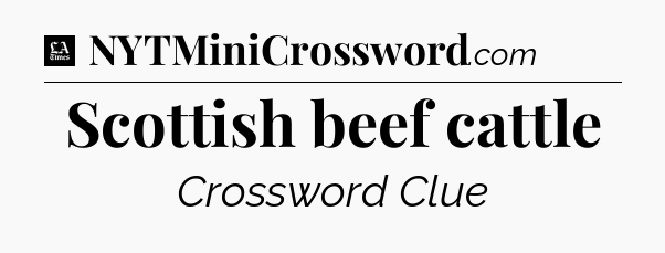 Scottish beef cattle - LA Times Crossword