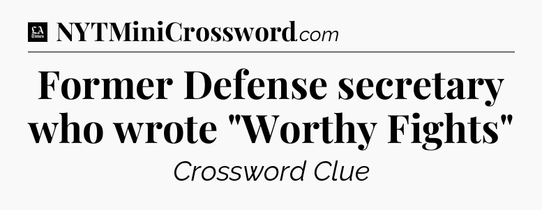 Former Defense secretary who wrote 