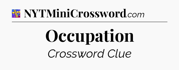 Occupation Codycross