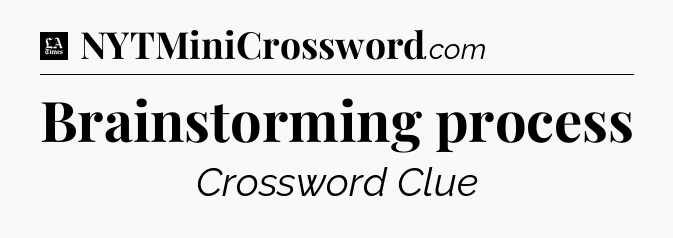 Brainstorming process - LA Times Crossword