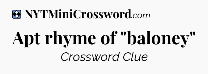 Solution: Apt rhyme of 