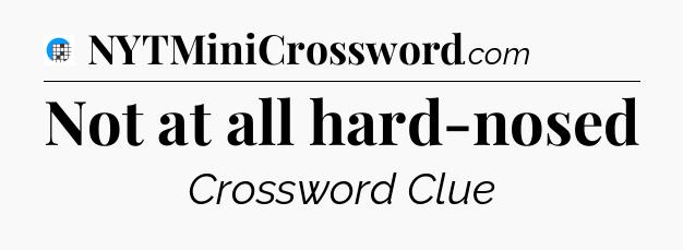 Not at all hard-nosed Crossword Clue