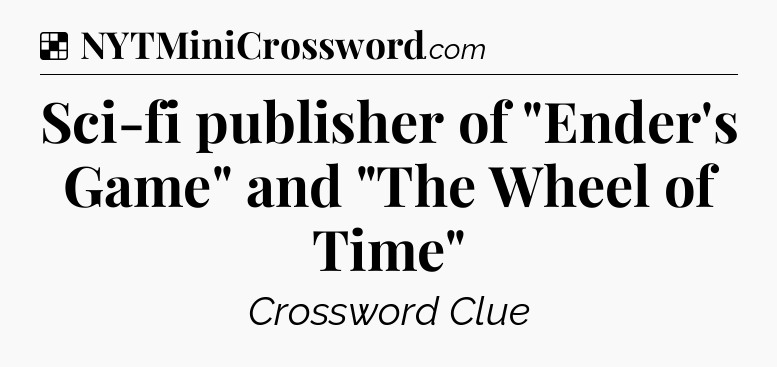 Solution: Sci-fi publisher of 