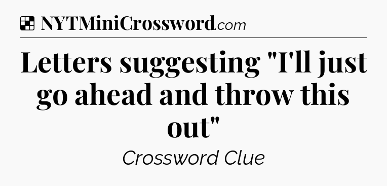 Solution: Letters suggesting 