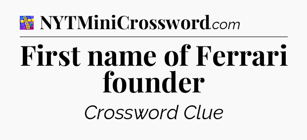 First name of Ferrari founder Codycross