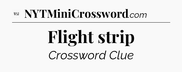 Flight strip - WSJ Crossword