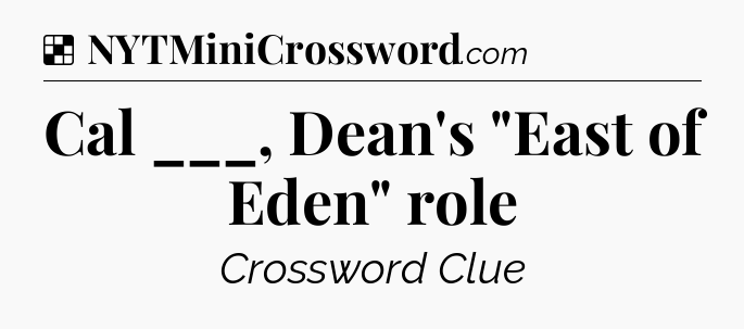 Solution: Cal ___, Dean's 