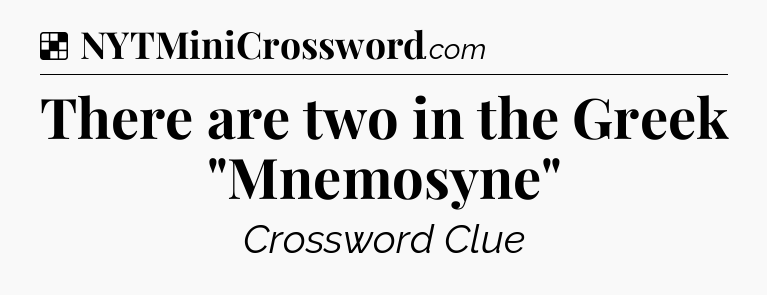 Solution: There are two in the Greek 