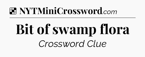 Solution: Bit of swamp flora - NYT Crossword