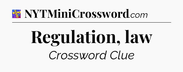 Regulation, law Codycross