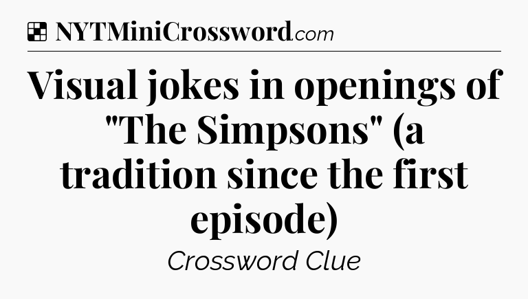 Solution: Visual jokes in openings of 