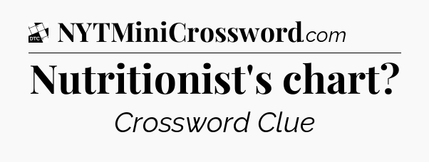Nutritionist's chart - Daily Themed Mini Crossword