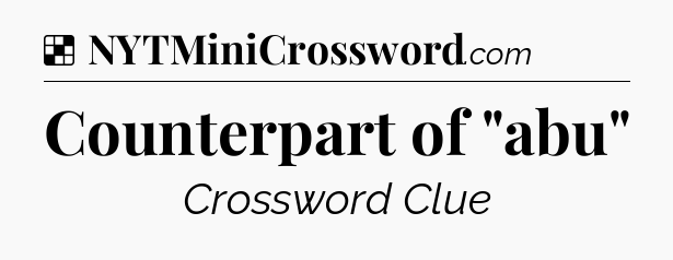 Solution: Counterpart of 