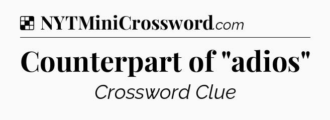 Solution: Counterpart of 