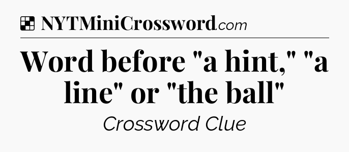 Solution: Word before 