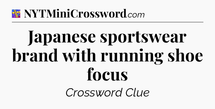 Japanese sportswear brand with running shoe focus Codycross