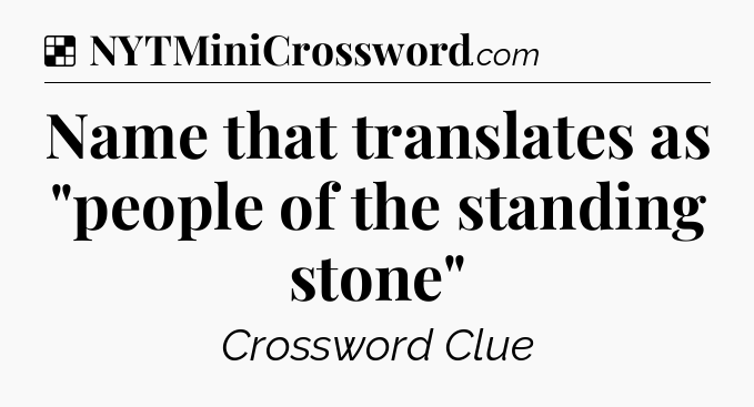 Solution: Name that translates as 