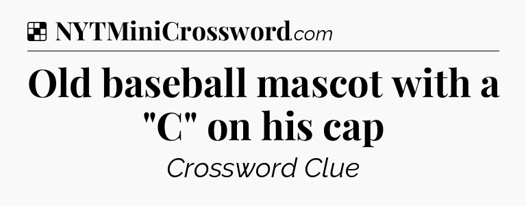 Solution: Old baseball mascot with a 