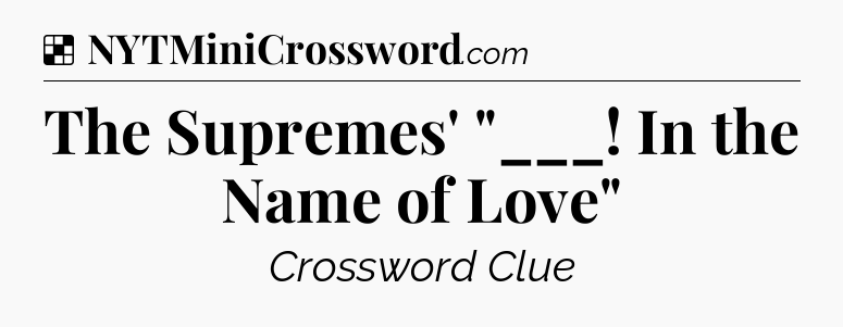 Solution: The Supremes' 