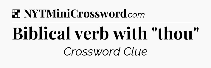 Solution: Biblical verb with 