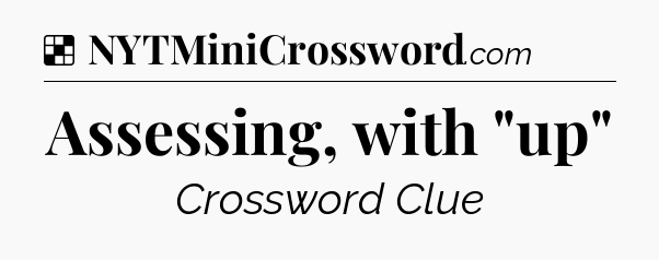 Solution: Assessing, with 