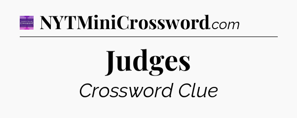 Judges - Thomas Joseph Crossword