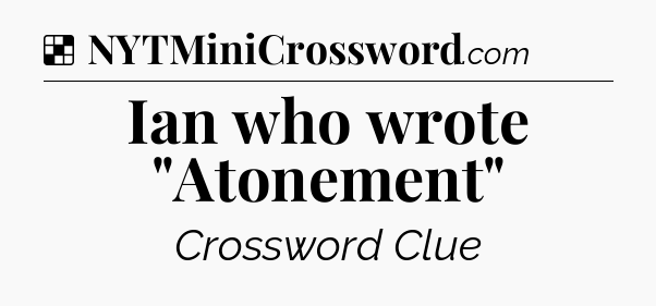 Solution: Ian who wrote 