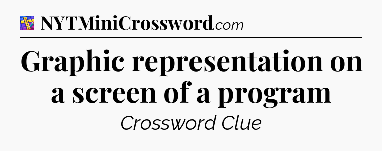 Graphic representation on a screen of a program Codycross