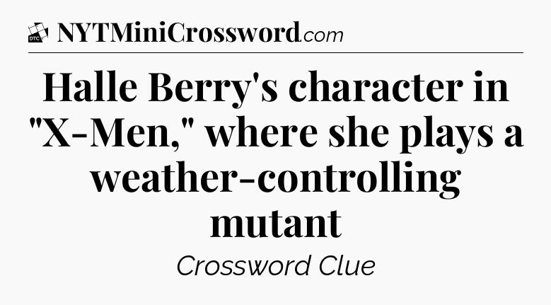 Halle Berry's character in 