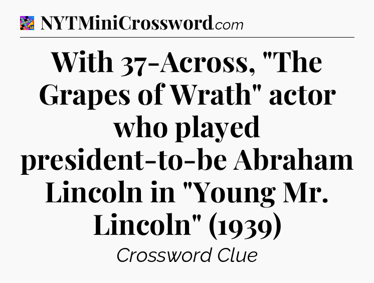With 37-Across, 