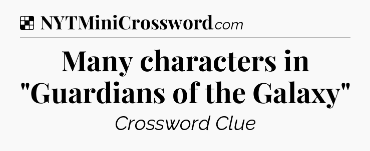 Solution: Many characters in 