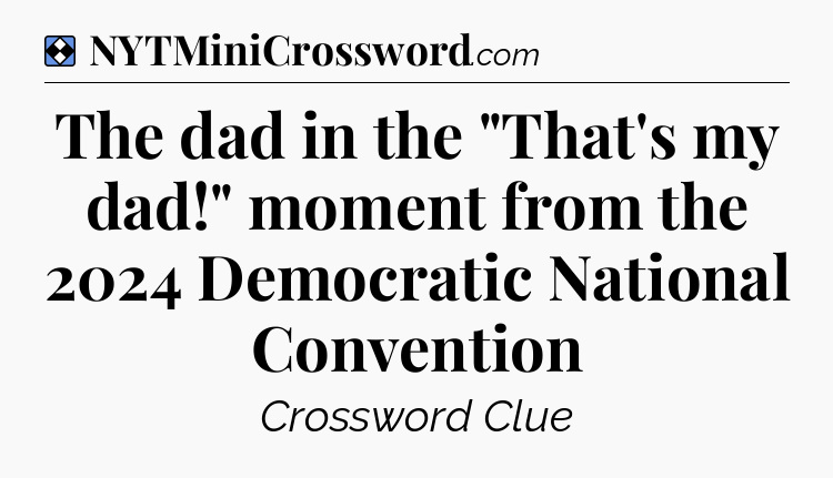 Solution: The dad in the 