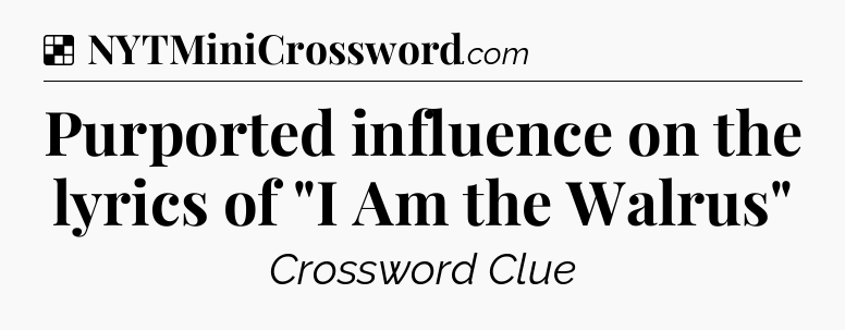 Solution: Purported influence on the lyrics of 