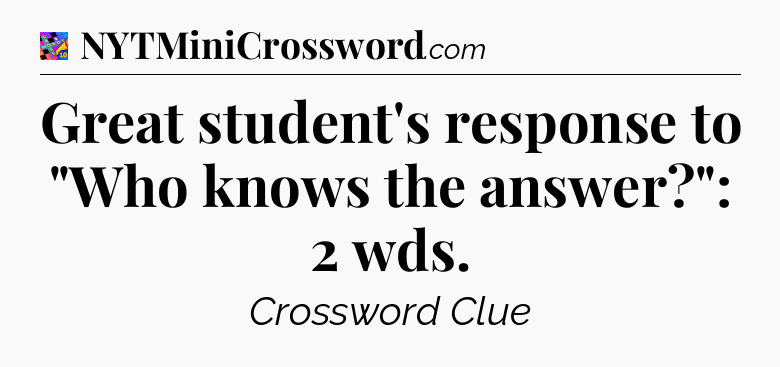 Great student's response to 