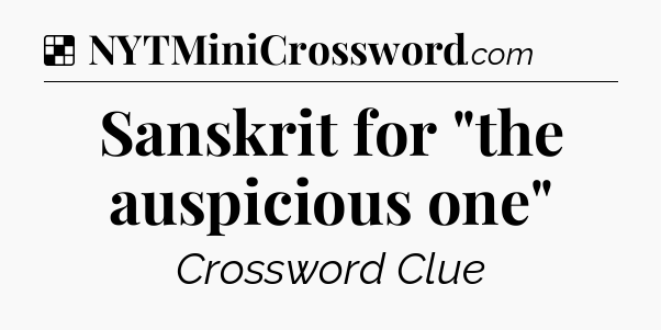 Solution: Sanskrit for 