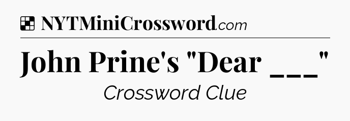 Solution: John Prine's 