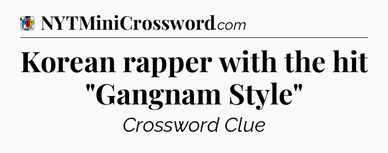 Korean rapper with the hit 