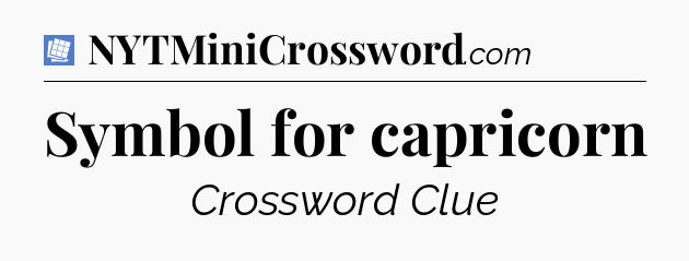 Symbol for capricorn Puzzle Page Crossword Clue